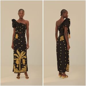 Farm Rio Banana Tree Euroflax Premium Linen Tie Dress XS NWT New